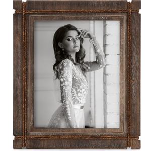 AKRILANE 12x16 Picture Frame Wood Rustic Decorative Distressed & Vintage Looking Photo Frames for Wall Mount & Table Top Display Home Decor 12 x 16 Wedding Picture Frames Style A