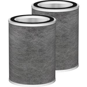 HP201 HEPA Replacement Filter Compatible with Shark HP201 HP202 HP301 HP302 UA205 AP1000 HC501 HC502 Air Cleaner Purifier MAX, Compare to # HE2FKBASMB & HE2FKBAS 2 Pack