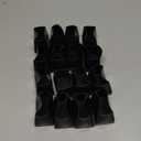 Rectangle Chair Leg Protectors for Hardwood Floors,16 PCS Silicone Covers to Protect Wood Tile Floors Felt Pads Furniture Leg Caps Reduce Noise. Easy to Move.(Black,1.25 x 2,Rectangular)