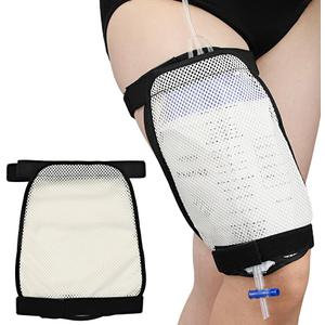 Leg Bag Mesh Holder with Pocket for Urine Collection Bags Nephrostomy Foley Urinary Catheter Stabilization Device Suprapubic Drainage Cath Kidney Failure Supplies Wheelchairs Men Women Pack of 1