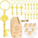24 Sets Happy Friendsgiving Gifts Thanksgiving Gold Turkey Keychain Fall Bottle Opener Beer Beverage Can Friendsgiving Party Favor for Guest Autumn Party Souvenir