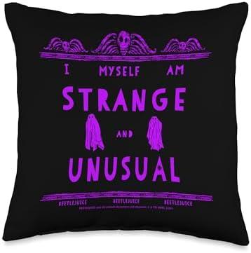 Beetlejuice Strange and Unusual Throw Pillow, 16x16