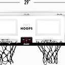 Franklin Sports Over The Door Indoor LED Basketball Hoops-Steel Rim Mini Basket-Includes Ball and Pump-Light Up Backboard