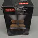 Bodum 34 Oz Pour Over Coffee Maker, High-Heat Borosilicate Glass with Reusable Stainless Steel Filter and Cork Grip - Made in Portugal