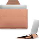 MOFT Laptop Carry Sleeve, 2-in-1 Laptop Bag & Stand for 14" MacBook Air/Pro & Dell/HP/Lenovo/Asus, Stylish Slim Computer Sleeve Bag with Expandable Storage for Computer Accessories, Class Nude