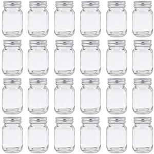 Sesyomr U Pack 2oz Mason Jar with Silver Lid for Honey Jam Spice Pack of 22 Sets 