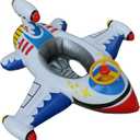 Airplane Baby Pool Float, Inflatable Airplane Swim Float for Toddler