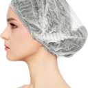 2 x Disposable Bouffant Caps, 21inches Hair Net, Elastic Dust Cap for Food Service, Sleeping Head Cover