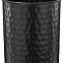 Monarch Abode Kitchen Utensil Holder Hand Hammered Metal Black Utensil Holder, Decorative Utensil Crock for Kitchen Counter, Cooking Tool and Spatula Holder for Countertop, Caddy Organizer