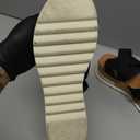 DREAM PAIRS Women's Open Toe Elastic Ankle Strap Casual Flatform Platform Wedges Sandals (Black) Size 8