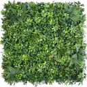 Greenery Wall Panels,40"x 40" Artificial Grass Wall Backdrop Boxwood Ivy Fence Privacy Screen with UV Protection,Fake Grass Leaf Hedge Fence Screen for Outdoor,Indoor,Garden,Backyard and Decor