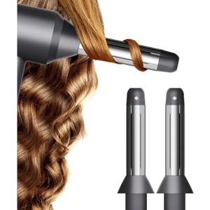 Automatic Curling Wands Attachments with 2 Curlers for Dyson Supersonic Hair Dryer Airwrap, Waver Styling Iron Tool Blow Dryer Accessories Set Detangling Comb and Heat-Resistant Glove
