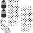 Hahafelt 2 Pack Car Seat Towel Covers with Storage Bag, 63 x 32 Inch Universal Non Slip Waterproof Sweat Protector for Car Truck, Gym Swimming Running, Machine Washable (Black and Gray Dots)