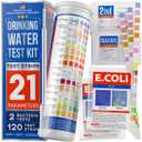 All-New 20 in 1 Drinking Water Testing Kit 120 Strips, Home Tap and Well Water Test Kit for Hardness, Lead, Iron, Copper, Chlorine, Fluoride