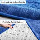 TWINNIS Super Soft Shaggy Rugs Fluffy Carpets 9x12 Feet, Indoor Modern Plush Area Rugs for Living Room Bedroom Kids Room Nursery Home Decor, Upgrade Anti-Skid Fuzzy Rug, Indigo
