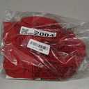 WDIRARA Women's Deep V Neck Ribbed Bodysuit Long Sleeve Skinny Bodycon Basic Bodysuit Tops (Pure Red), X-Small