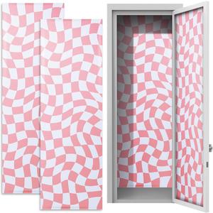 Konohan 2 Pcs Magnetic Wallpaper for Lockers 12" x 36" Removable Magnetic Wallpaper Decorative Locker Accessories for University(Plaid)
