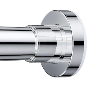Ausemku Shower Curtain Rod 32 to 80 Inch - 1 Inch Diameter Never Rust Non-Slip Spring Tension Curtain Rod No Drilling Stainless Steel Telescoping Rod, Silver (28-76 Inches)