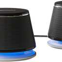 Amazon Basics Stereo 2.0 Speakers for PC or Laptop, 3.5mm Aux input, USB-Powered, 1 Pair, Black