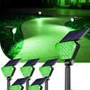 T-SUN Solar Lights Outdoor Waterproof IP65, 6Pack LED Solar Spot Lights Color Changing IP65 Waterproof Smart Auto On/Off for Outside Landscape Garden Yard Lawn Pathway Patio Driveway
