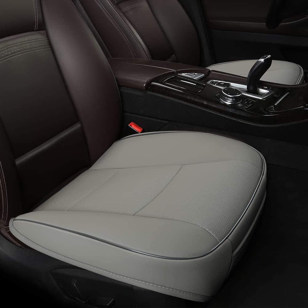 1 pcs Automotive Seat Cover Bottom Seat Cover Car Seat Protector Cover Luxury PU Leather Front Seat Bottom Drivers or Passenger Seat Cover Works with 90% Vehicles (Grey)