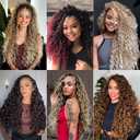 8Packs Curly Crochet Hair Boho Ocean Wave Crochet Hair 12Inch Pre Looped Crochet Hair for Black Women Pre Twisted Bench Curl Crotchet Hair(1B/33/30, 18inch)