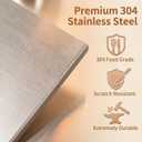 Food Grade Stainless Steel Cutting Board(35.4"L x 22.8"W)