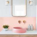 10-Sheet Peel and Stick Backsplash Diamond Shape, Ist Momoreo Stick on Backsplash Adhesive Tile for Kitchen Bathroom Accent Wall 11.8"x11.8", Apricot Pink