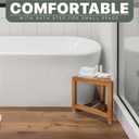 Shower Foot Rest 12 in, Corner Shower Stool for Shaving Legs, Small Corner Bathroom Bench Suitable for Small Shower Spaces, Bath Seat, in Shower Stool