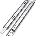 15" 3 Fold Side Mount Full Extension Ball Bearing Drawer Slides Silver Tone 2pcs