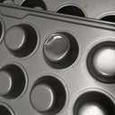 GoodCook 48-Cup Nonstick Steel Mini Cupcake and Muffin Pan, Gray