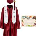 GraduationMall Kindergarten Graduation Cap Gown Stole Package with 2026 Tassel, Certificate