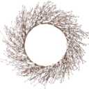 White Berry Wreath,20 Inches Winter Wreaths for Front Door Winter Wreaths Christmas Wreath for Winter and Christmas Decor