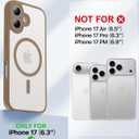 Magnetic for iPhone 17 Case [Full Camera Protection][Military-Grade Protection][Compatible with MagSafe] Shockproof Protective Slim Phone Case for iPhone 17, Brown