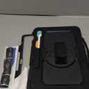 SEYMAC Case for iPad Air 11 Inch M3 2025/M2 2024 (Air 7th/6th Generation), Heavy Duty Shockproof Protective Case with Screen Protector, Rotating Stand and Hand/Shoulder Strap, Black