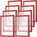 Zonon 8 Pieces 10x14 Inch Aluminum Silk Screen Printing Frames with 160 White Mesh White Polyester Screen and Red Glue Pre-Stretched Silk Frame for DIY T-Shirt Printing