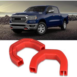 2Pcs Tow Hook Covers Compatible with Ram 1500 2019-2025, Hitch Cover Front Customized Car Tow Hooks Accessories, Red