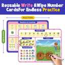 Aizweb 12 Pack Dry Erase Handwriting Practice for Kids,9 x 12 Number Tracing Board: Learn to Count,Number Tracing&Simple Addition,Montessori Math Games Preschool Learning Activity for Pre K Ages 3-5
