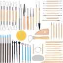 57PCS Pottery Sculpting Tools Ceramic Clay Carving Tools Set for Beginners Expert Art Crafts Kid's After School Pottery Clay Tool