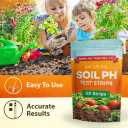 5 x Soil pH Paper Test Kit  50 Tester Strips (3.5-9 Range)  Use for Testing Garden Home Lawn Grass Vegetable Gardening Dirt Yard Compost Outdoor and Indoor Plants, Green