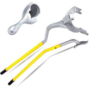 17.5" to 24" Manual Tire Changer Tire Bead Breaker Tool Tire Changing Tool Mount Demount Removal Tool with Extra Bead Keeper Tubeless Truck Bead Breaker Manual Tire Changing Tools 3 Pcs,Yellow