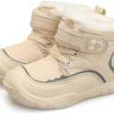 Centipede Demon Toddler Boots Boys Girls Winter Boots Waterproof Fleece Kids Snow Boots Faux Fur Booties Warm Walking Shoes for Indoor Outdoor, Size 6 Toddler (Beige)