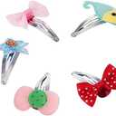Hotop 50 Pack Snap Hair Clips Hair Barrettes for Kids, Girls and Women, 50 mm (Silver)