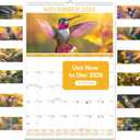 Gannyfer 2026 Wall Calendar,18 Months 22.75" x 15.5" Calendar 2025-2026, Use Now to DEC 2026, Spiral Binding Cute Hummingbird 2026 Calendar,Perfect for Home,School or Office (6 Stickers Included)