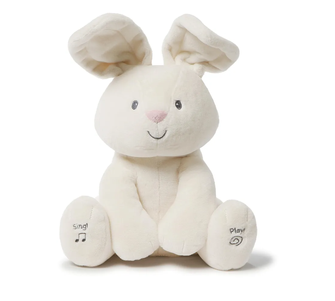 The Bunny Animated Plush, Singing Stuffed Animal Toy for Ages 0 and Up, White ,13 inches (Styles May Vary) 4 Pack
