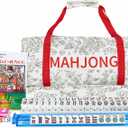 American Mahjong Tile Set, 166 Tiles Complete Mahjong Game Set for Beginner