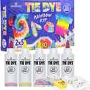 Tie Dye Kit 5 Colors Permanent Fabric Dye Art Set for Kids Adults for School, Homemade Party, Creative Groups Activities, DIY Gift