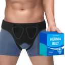 Hernia Belt for Men and Women, Hernia Support Truss for Single/Double Inguinal, Adjustable Waist Strap with 2 Removable Compression Pads, Black