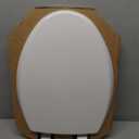 Mayfair Cassel Slow Close Toilet Seat, Easy Clean, Non Slip Premium Wood Seat, Easy Install, Made in USA, Elongated, White