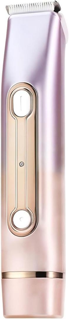 2 in 1 Bikini Trimmer for Women, Dual Head Electric Razor, IPX7 Waterproof Wet/Dry Use Women Electric Shaver, Painless Body Facial Hair Remover for Bikini Legs Arm Underarm, (MutedMauve)